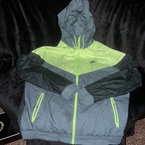 Nike fluorescent green jacket in excellent condition